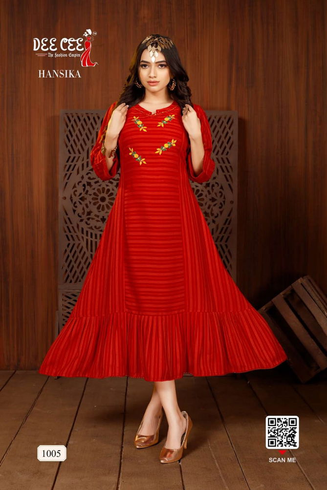 Hansika Designer Exclusive Wear Wholesale Anarkali Kurtis